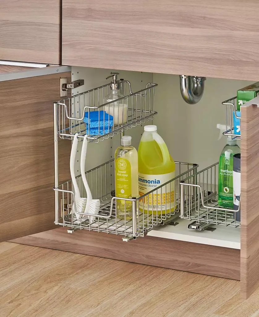 TRINITY Sliding Under Sink Organizer, Pack of 2 3
