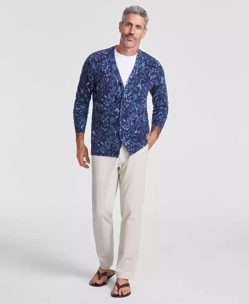 Club Room Men's Printed Cashmere V-Neck Cardigan Sweater, Created for Macy's 2