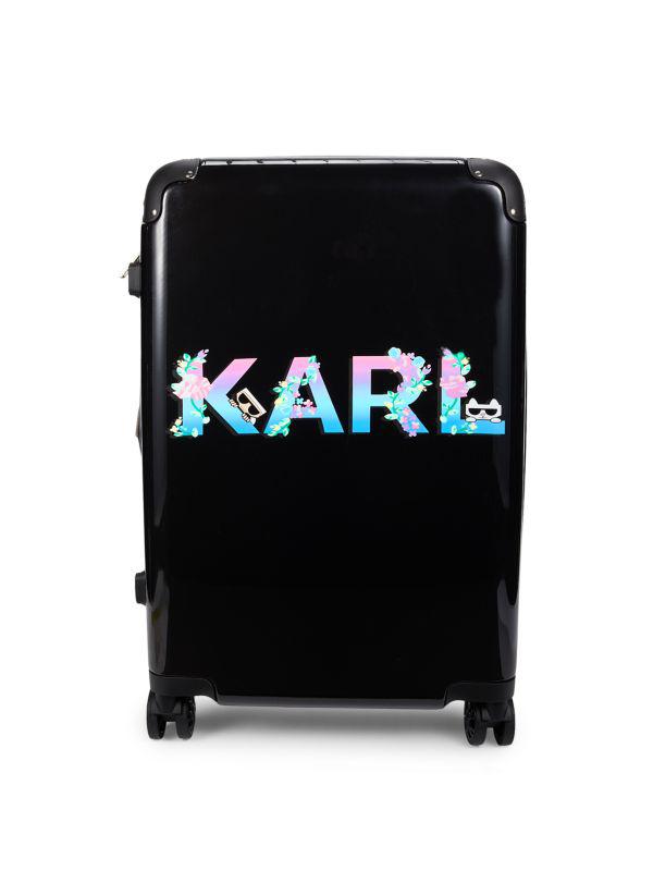Karl Lagerfeld Paris 23 Inch Logo Spinner Suitcase