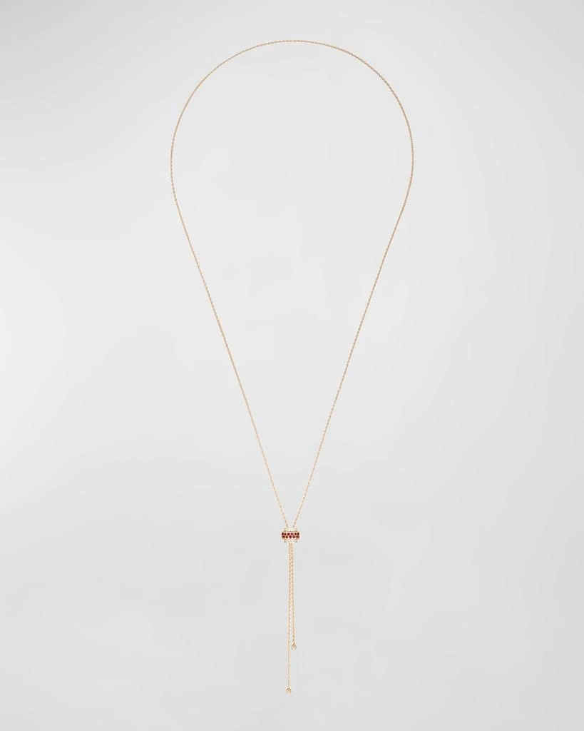 PIAGET Possession 18K Rose Gold Ruby & Diamond Pendant Necklace 1