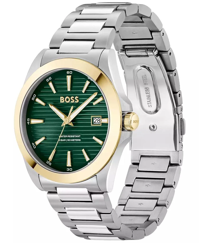 Hugo Boss Men's Strike Quartz Basic Calendar Stainless Steel Watch 41mm 2