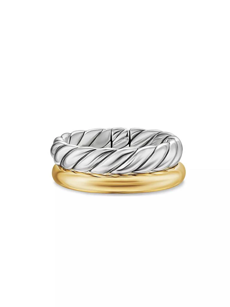 David Yurman DY Mercer Two Row Ring in Sterling Silver 1