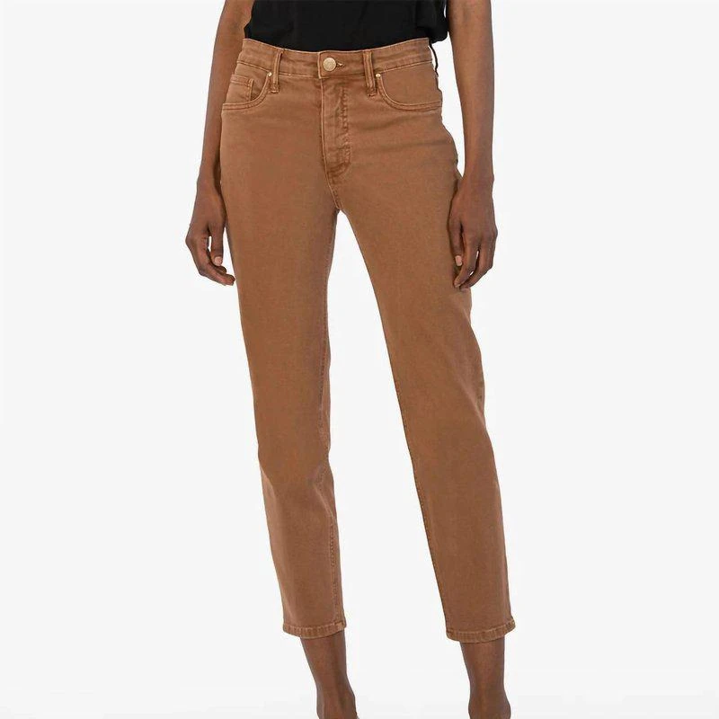 KUT from the Kloth Rachael High Rise Mom Jean In Latte 1