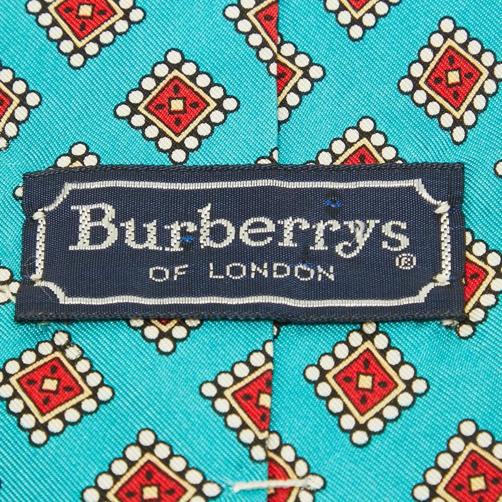 Burberry Burberry Vintage Blue Print Silk Tie 3