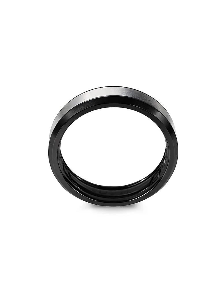 David Yurman Titanium Beveled Band Ring 5