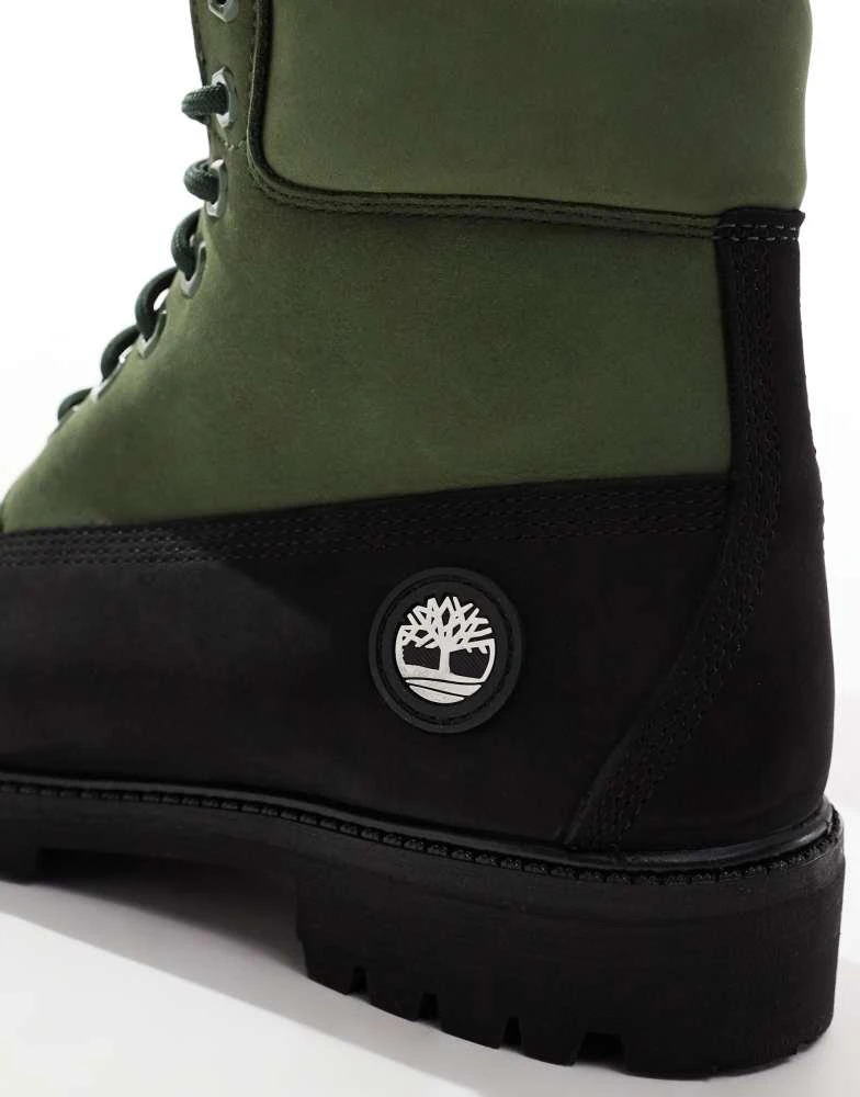 Timberland Timberland premium 6 inch waterproof boot in black and dark green 3