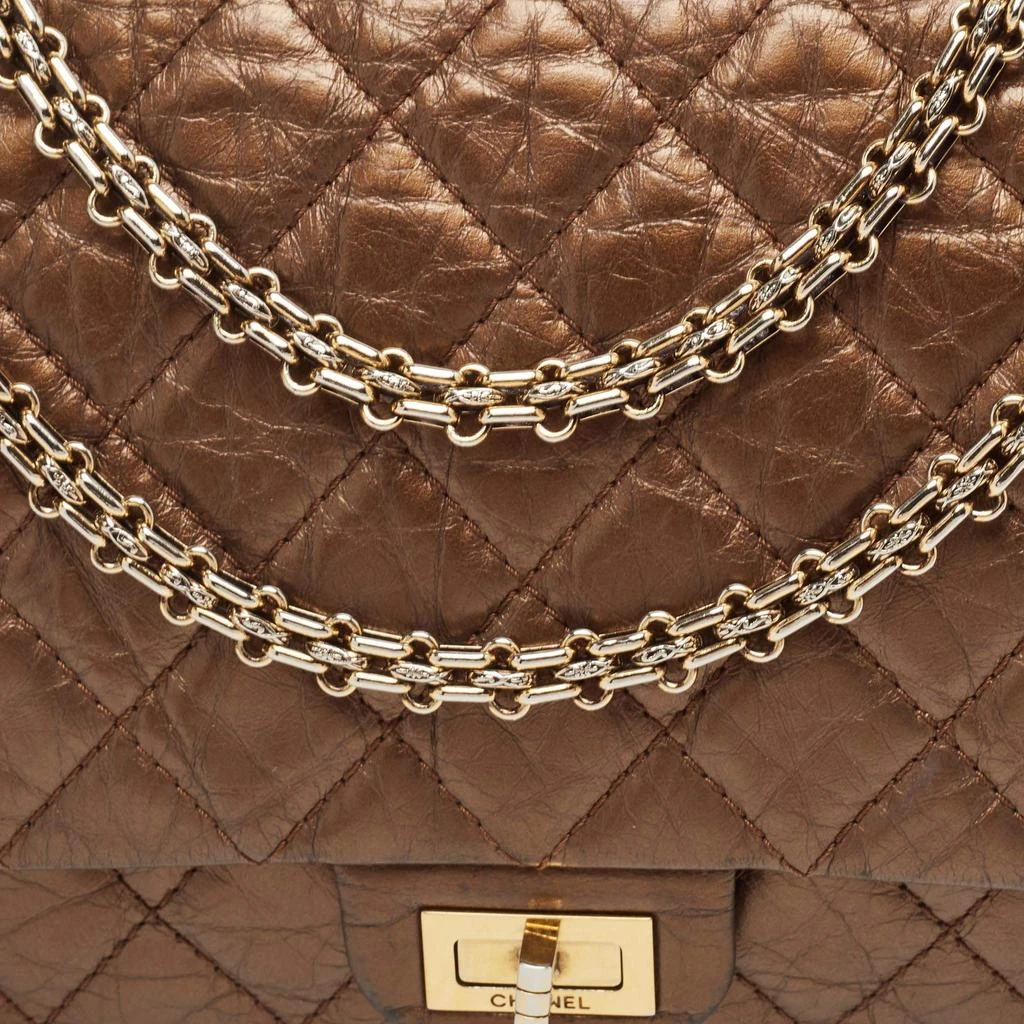 Chanel Chanel Metallic Brown Quilted Aged Leather Reissue 2.55 Classic 226 Flap Bag 5