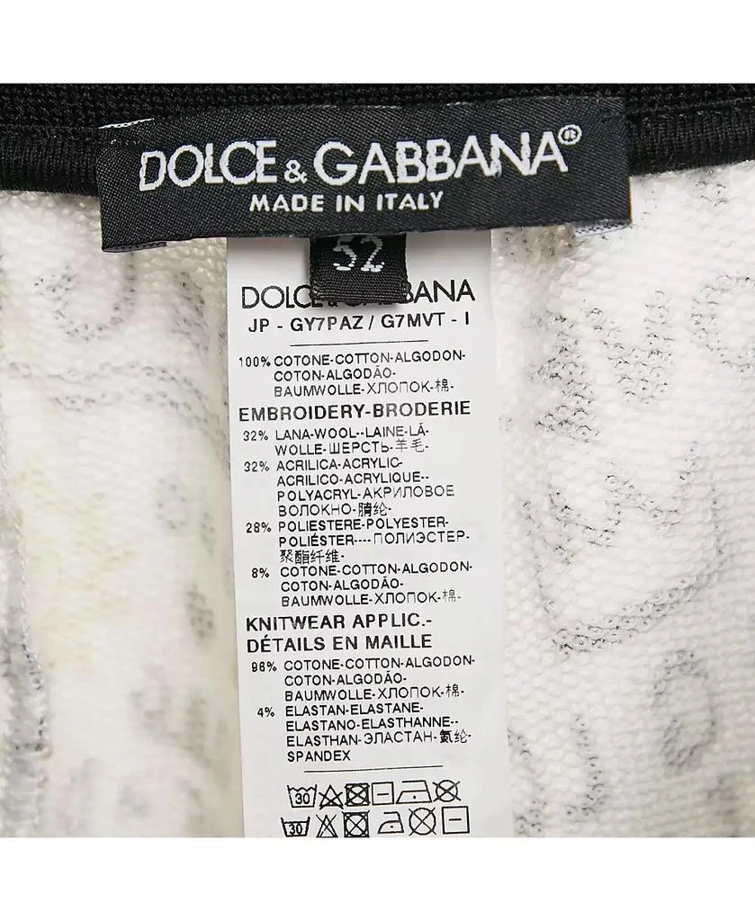 Pre-Owned Dolce & Gabbana Women's White Graffiti Print Jersey Cotton Knit Joggers 5