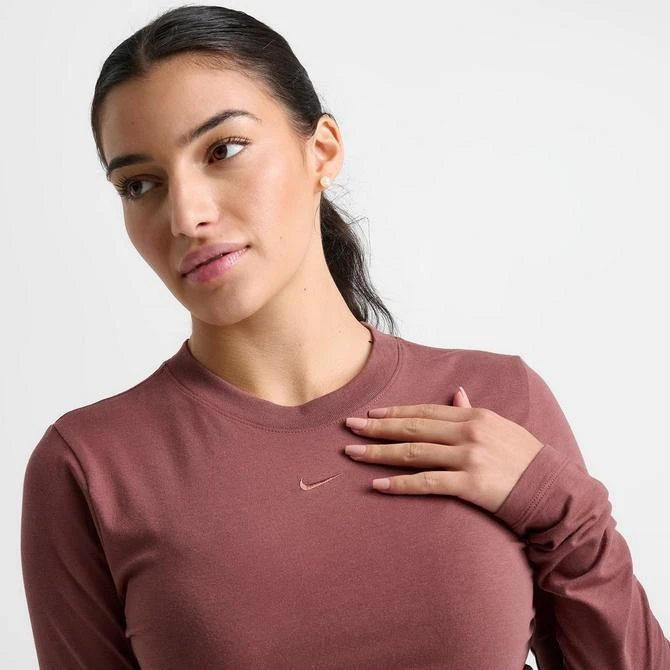 NIKE Women's Nike Sportswear Chill Knit Long-Sleeve Slim Crop Top 5