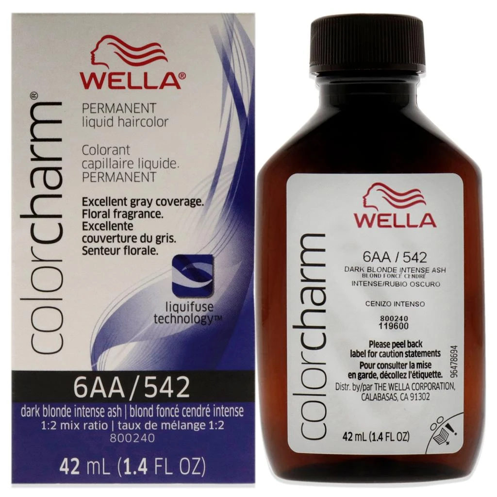 Wella Color Charm Permanent Liquid Hair Color - 542 6AA Ash Blonde by  for Unisex - 1.42 oz Hair Color