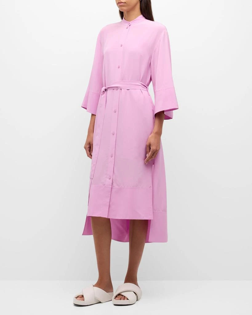 chinese dress ladies Joseph Ribkoff Pleated Satin Midi Dress