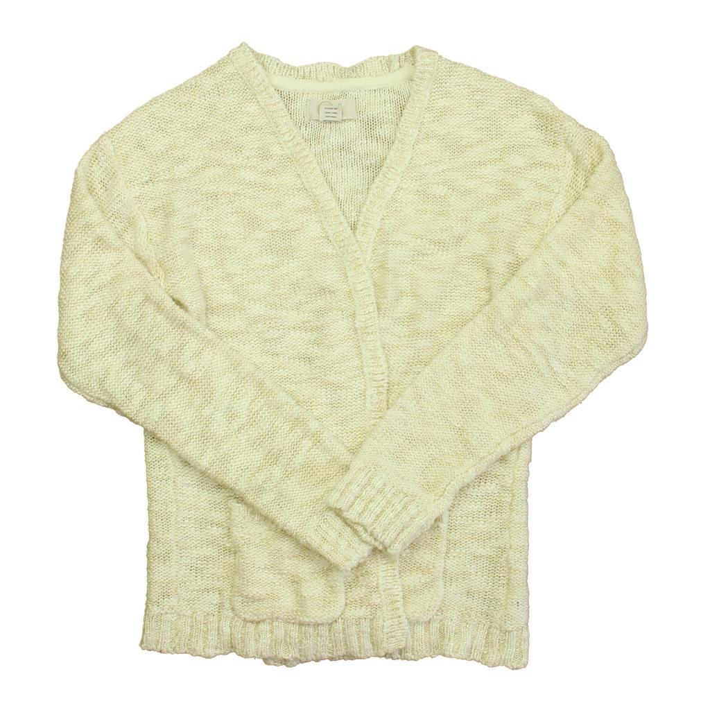 PEEK Girls Ivory | Gold Cardigan