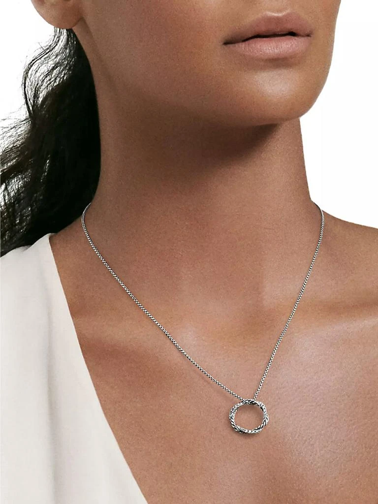 David Yurman Petite Infinity Pendant Necklace with Pavé Diamonds 3
