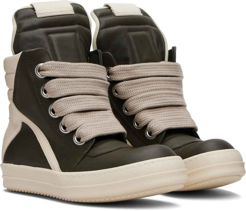 Rick Owens Khaki Concordians Jumbolace Geobasket Sneakers 4