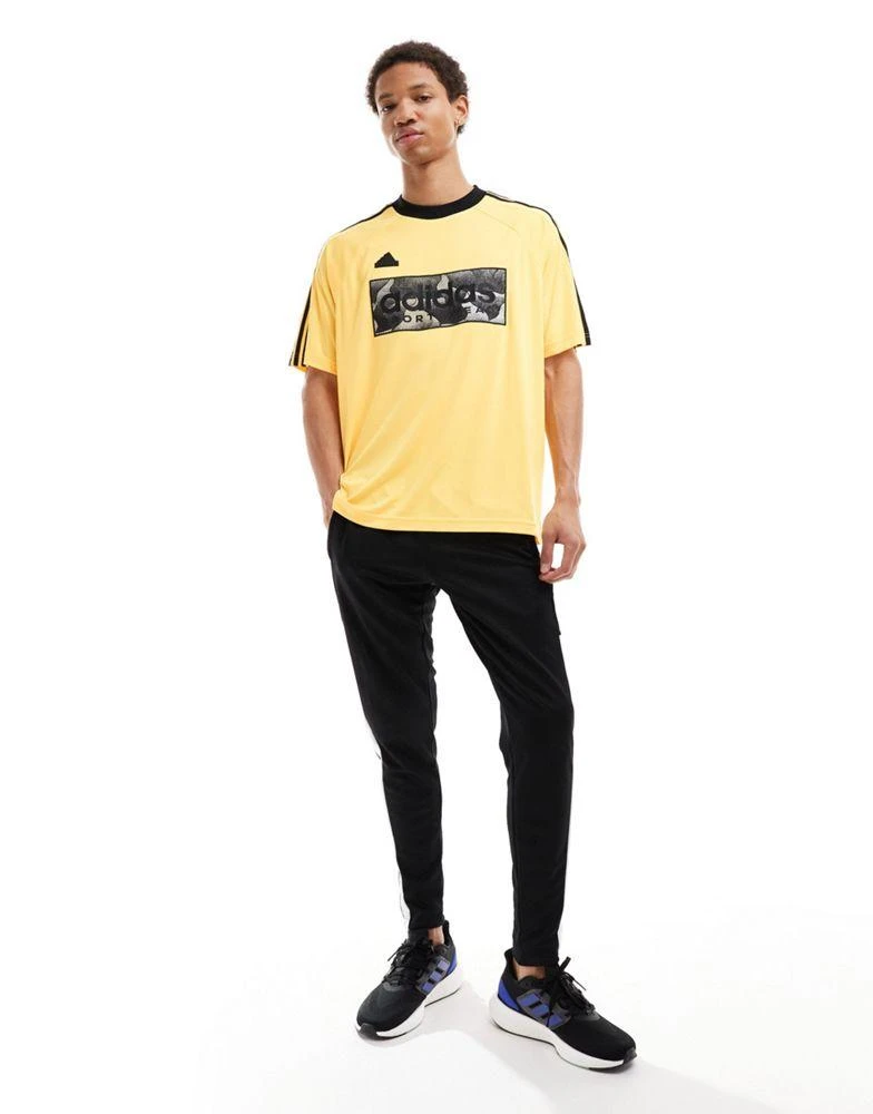 Adidas adidas Football Tiro retro t-shirt in yellow and black 3