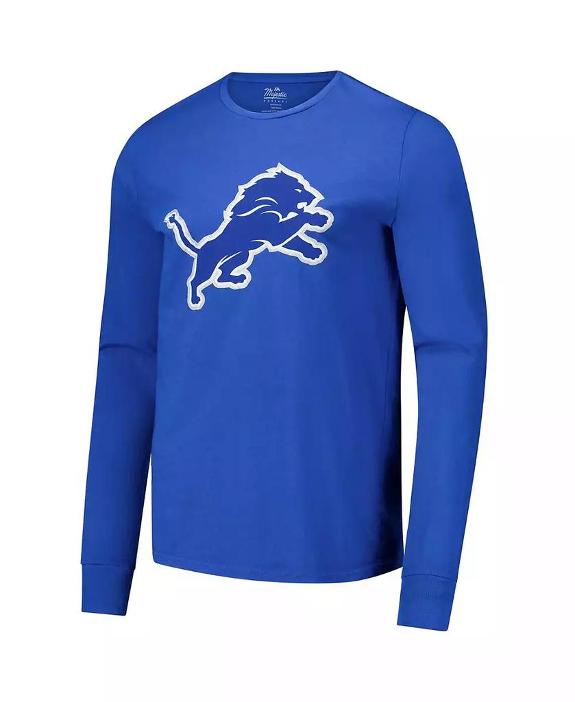 Majestic Men's Blue Amon-Ra St. Brown Detroit Lions Name Number Long Sleeve T-Shirt
