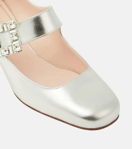 Roger Vivier Très Vivier metallic leather Mary Jane pumps 6