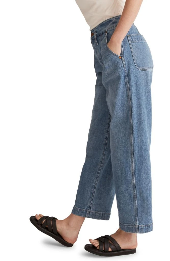 Madewell The Perfect Vintage Pleated High Waist Crop Wide Leg Jeans 5