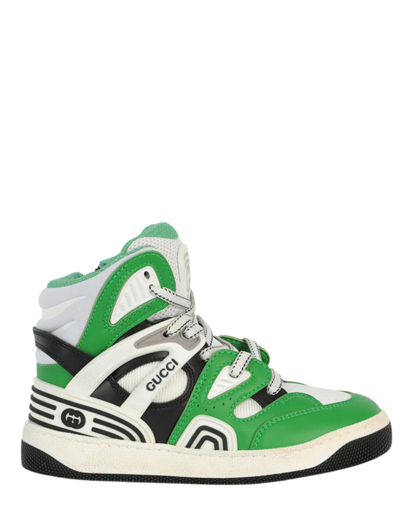 Gucci Basket Leather High-Top Sneakers