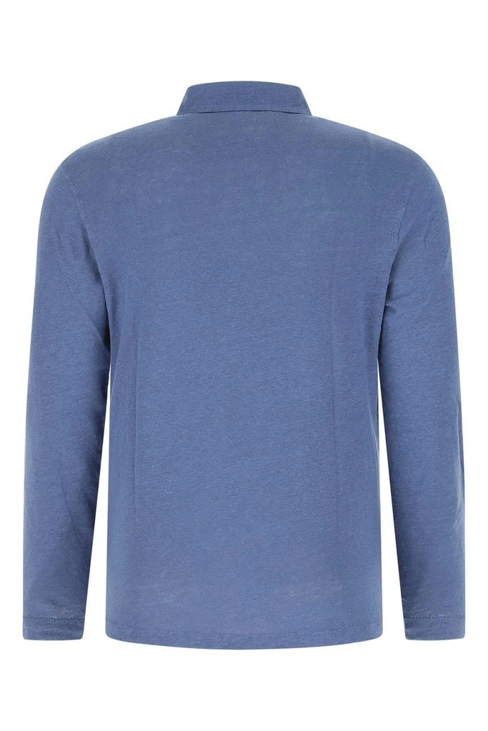 Hartford Light-blue linen polo shirt 1