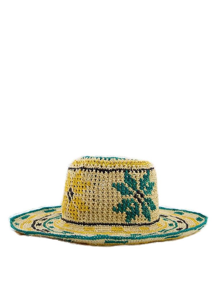 Sensi Studio Sensi Studio Floral Detailed Beach Hat