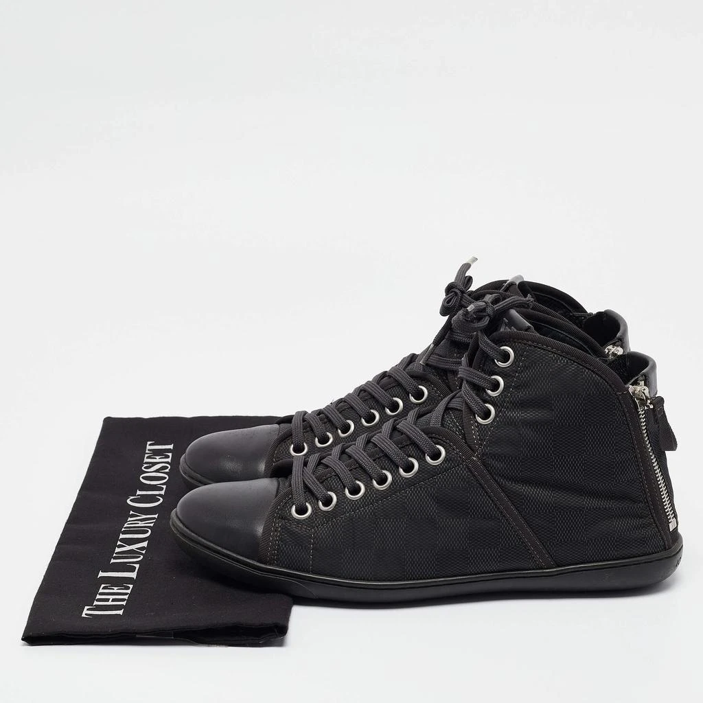 Louis Vuitton Louis Vuitton Black Nylon and Leather High Top Sneakers Size 41 9