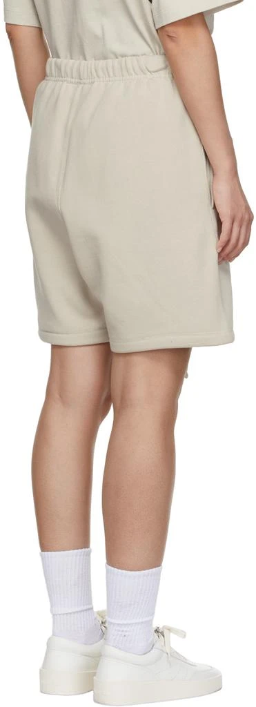 Essentials Beige Fleece Shorts 3