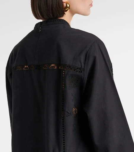 Isabel Marant Severine open-knit macramé cotton blouse 6