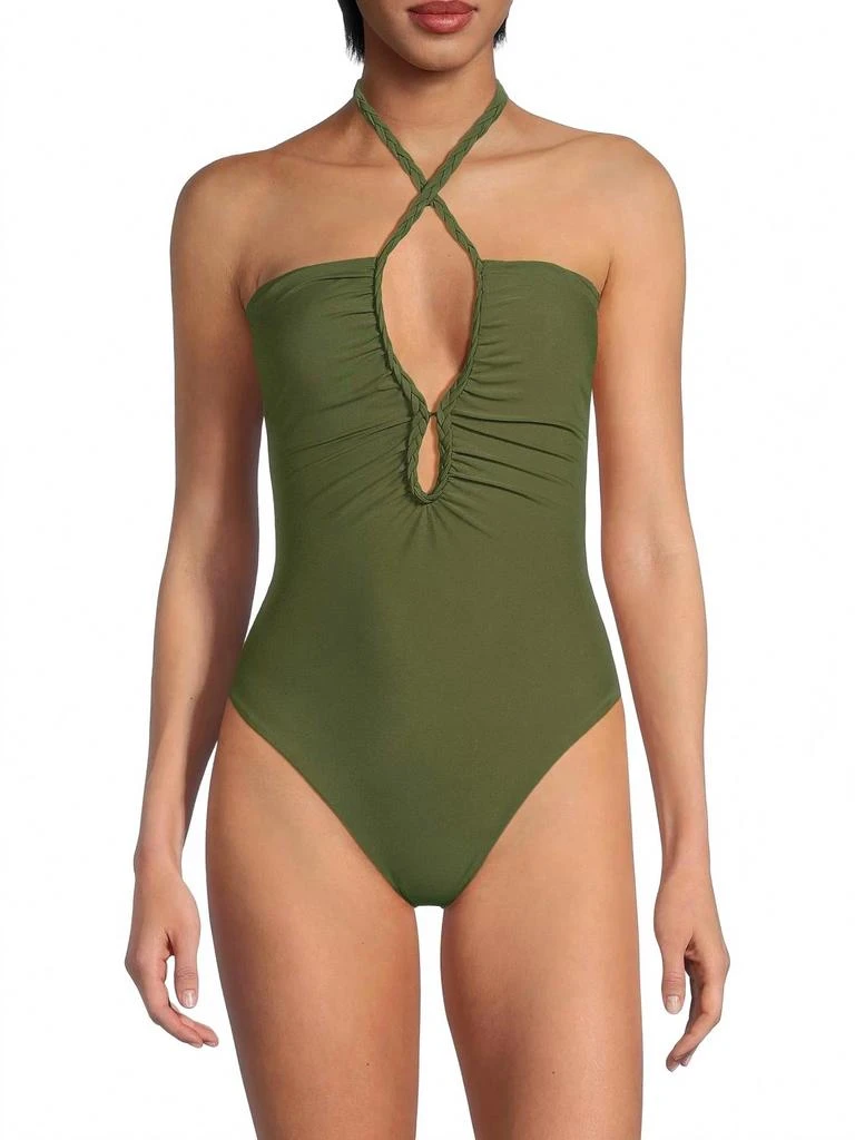 Juan de Dios Saint Tropez One Piece Swimsuit In Western Green