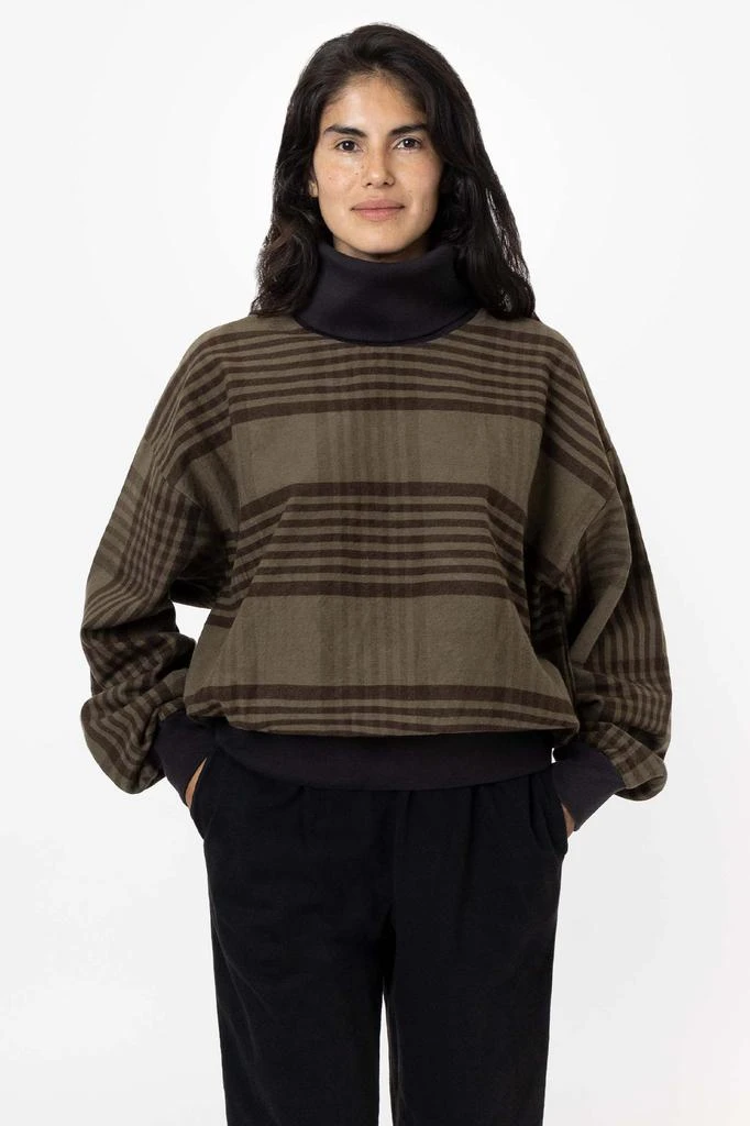 Los Angeles Apparel RCF01 - Flannel Turtleneck Sweater with Heavy Cotton Rib 3