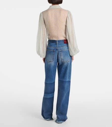 Gucci Distressed mid-rise straight jeans 3