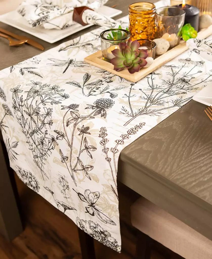 Design Imports Botanical Print Table Runner 14" X 72"" 4