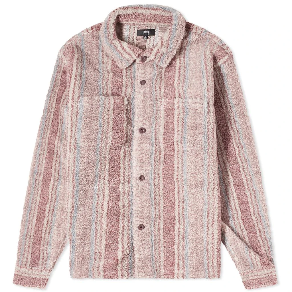 STUSSY Stussy Stripe Sherpa Shirt 1
