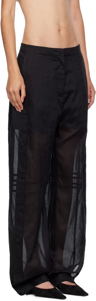 Jil Sander Black Cotton Muslin Trousers 2