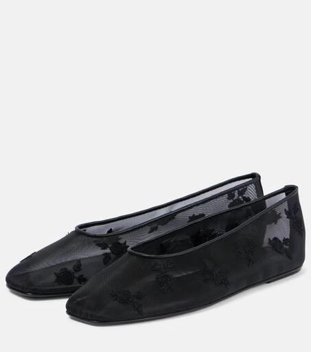 Magda Butrym Embroidered mesh ballet flats 5
