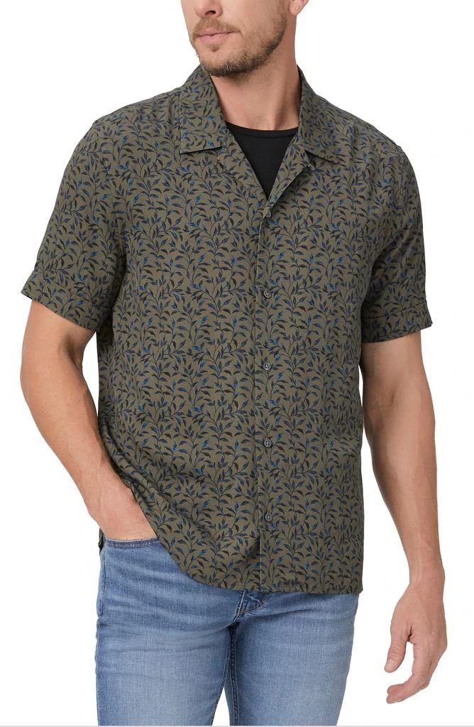 Paige Landon Leaf Print Camp Shirt 1
