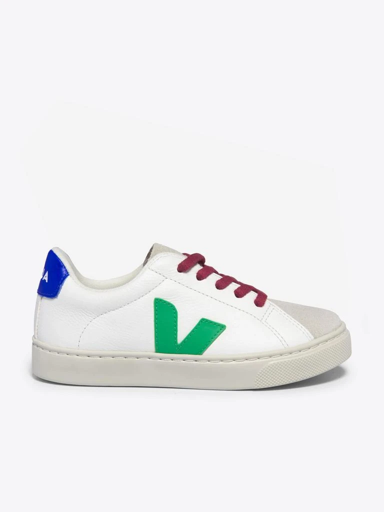 Veja Veja Kids Laces Leather Esplar Trainers in White
