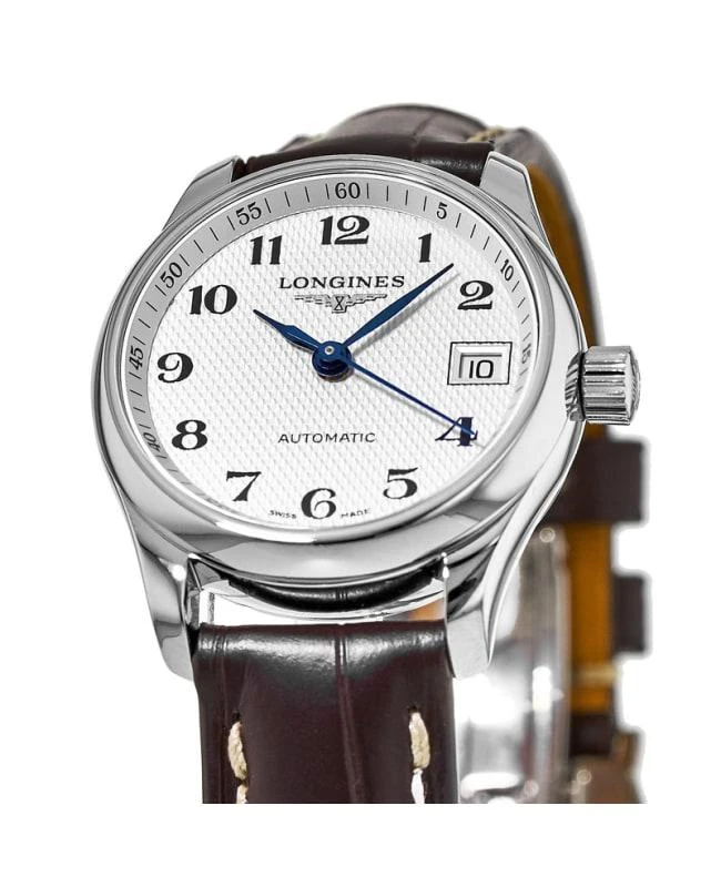 Longines Longines Master Collection Automatic 25.5mm Silver Dial Brown Leather Women's Watch L2.128.4.78.3 2