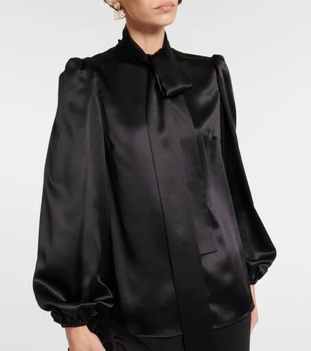 Dolce 
Gabbana Bow-detail silk satin blouse 6