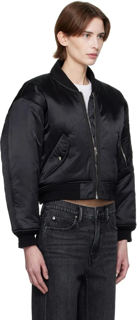 Alexander Wang Black Logo-Embroidered Bomber Jacket 2