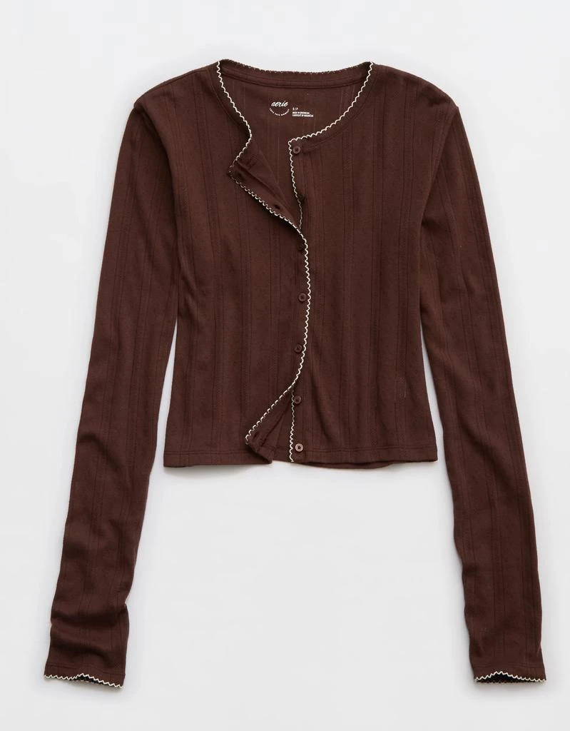 Aerie Aerie Off-Duty Pointelle Cardigan 3