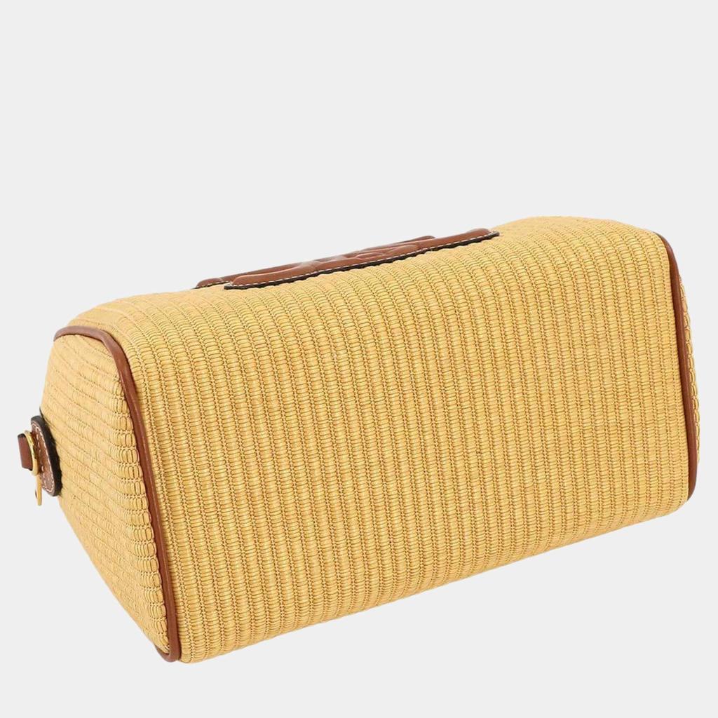 Celine Celine Beige/Brown Raffia with Leather Small Cuir