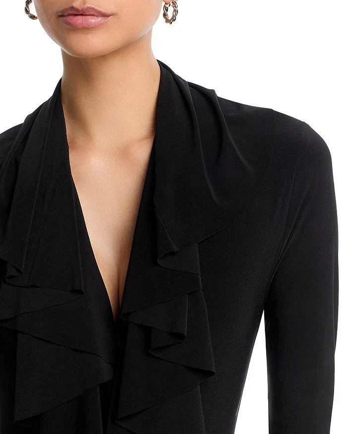 Norma Kamali Deep V Ruffle Bodysuit 4