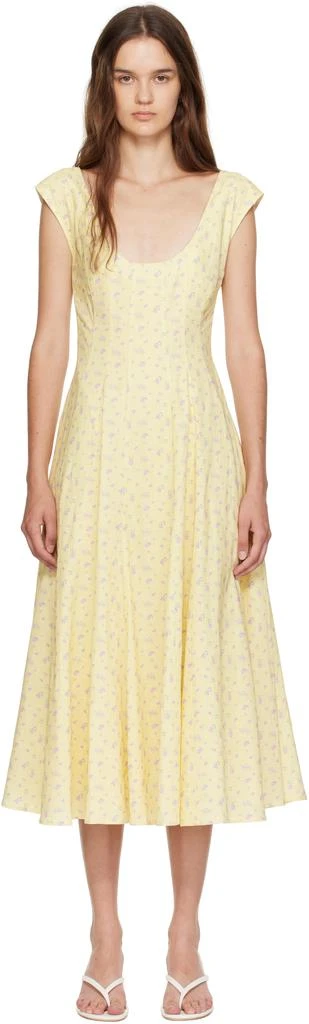 GUIZIO Leila Dress Floral Honey Butter / S