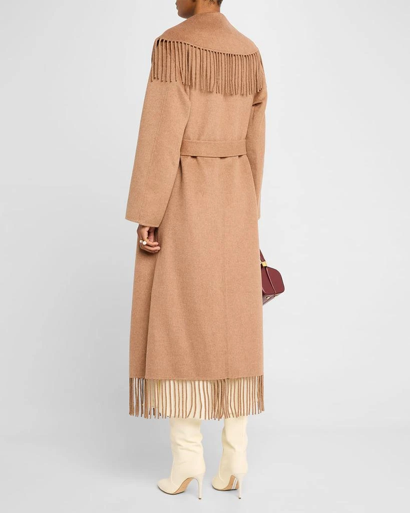 SIMKHAI Carrie Belted Fringe Robe Coat 3