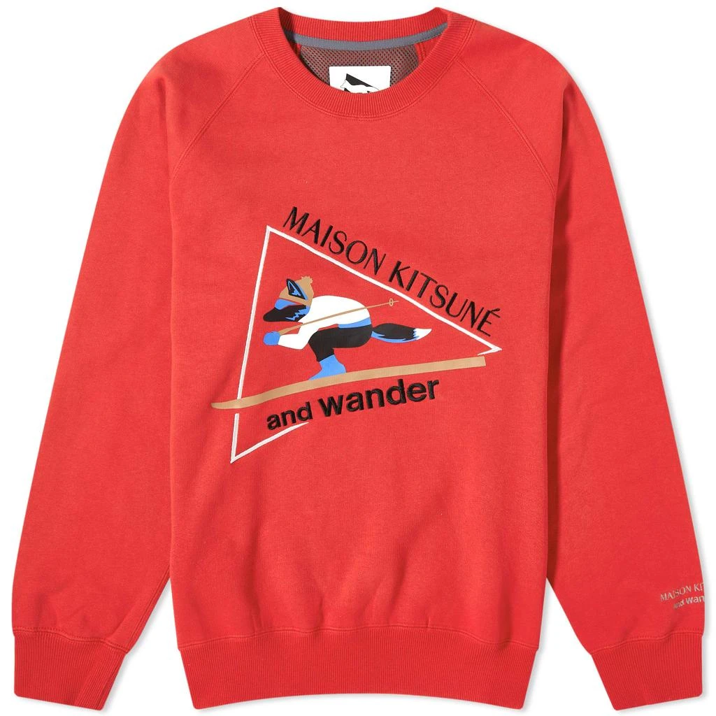 And Wander and wander x Maison Kitsune Crew Sweat 1
