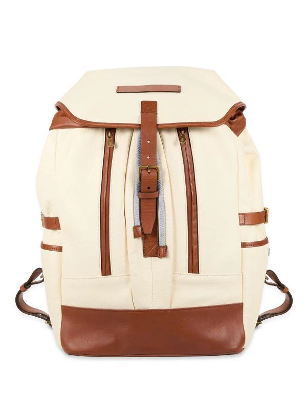 Brunello Cucinelli Leather Trim Backpack 1