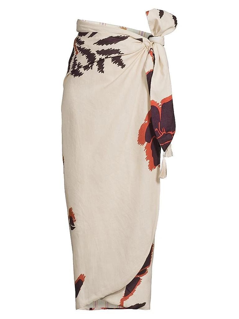 Juan de Dios Mapara Floral Linen Skirt 1