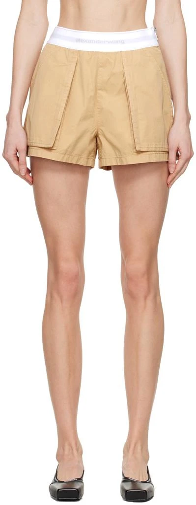 Alexander Wang Beige Cargo Rave Shorts 1