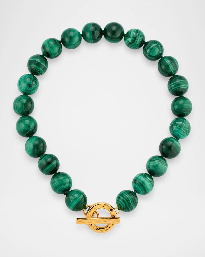 NEST Jewelry Malachite Gemstone Statement Strand Necklace 1